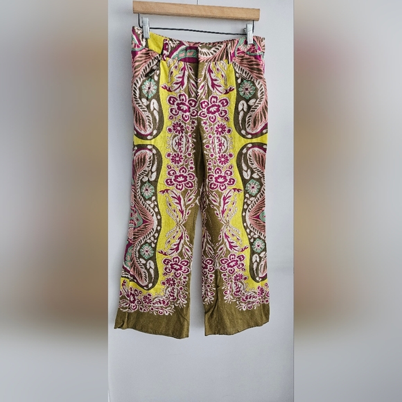 Zara Linen Paisley Pants (XS) - Picture 6 of 10